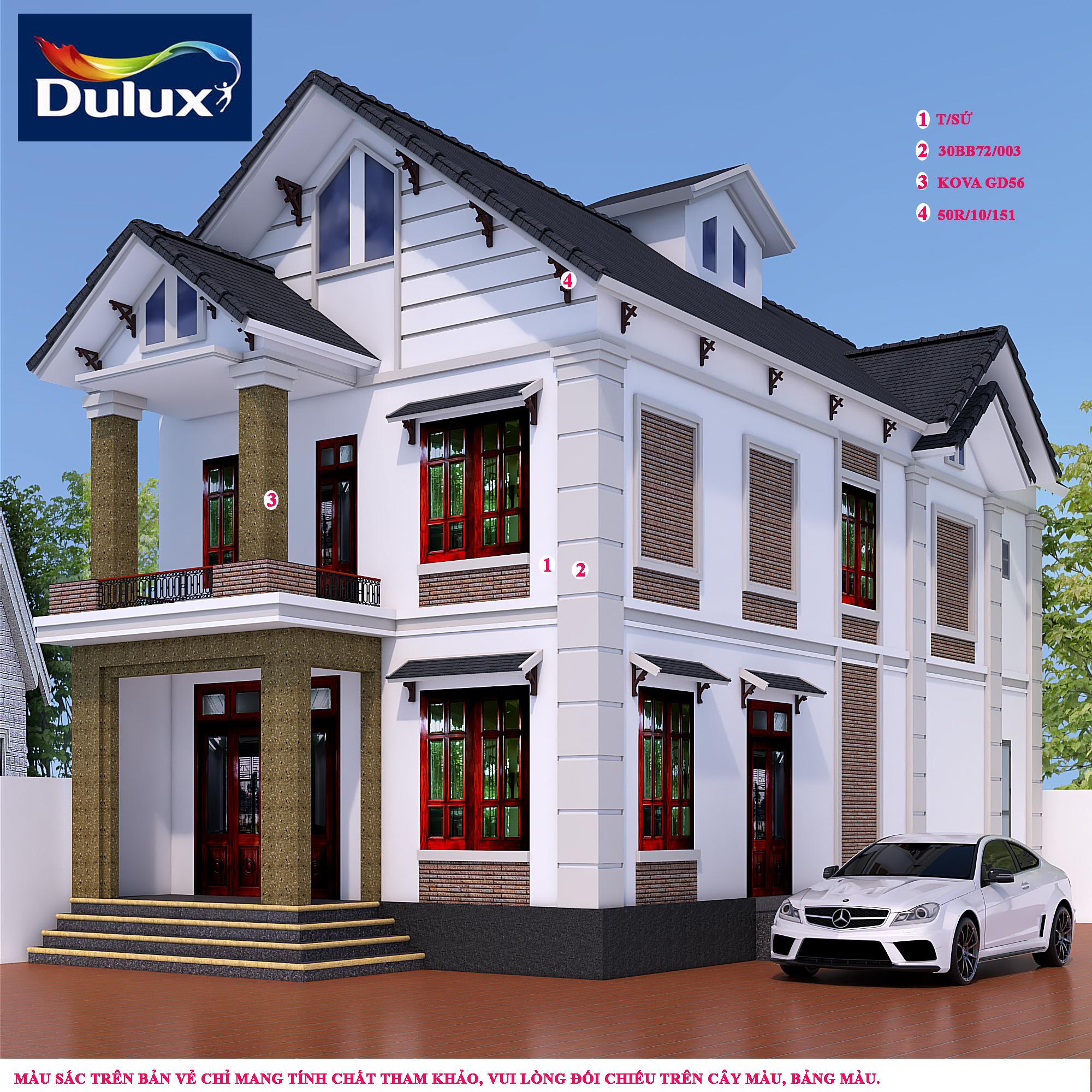 Phối màu sơn Dulux ngoại thất - Với khả năng phối màu ngoại thất tuyệt vời, sơn Dulux sẽ giúp gia tăng giá trị và nâng tầm vẻ đẹp thẩm mỹ cho ngôi nhà của bạn. Hãy khám phá những bộ sưu tập màu sắc và tạo ra vẻ đẹp riêng cho ngôi nhà của bạn!